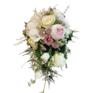 Rosa brudebuket - romantisk og elegant med blomster i rosa nuancer